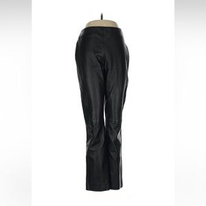 VTG 90s y2k 2000 Hugo Buscati Gen Leather Bootcut straight Pants petite 8 Black